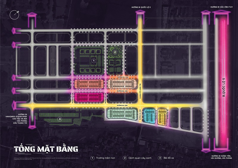 Mặt bằng tổng thể dự án Highway 5 Residences Gia Lâm