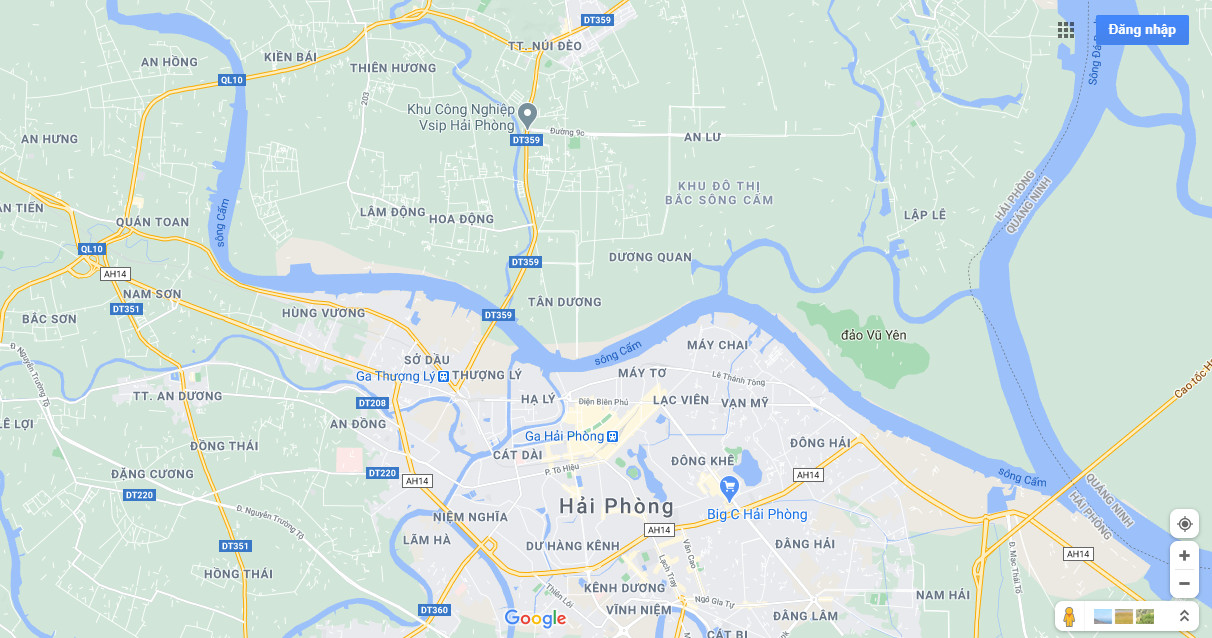 Vị trí của dự án Hoàng Huy Green River Thủy Nguyên