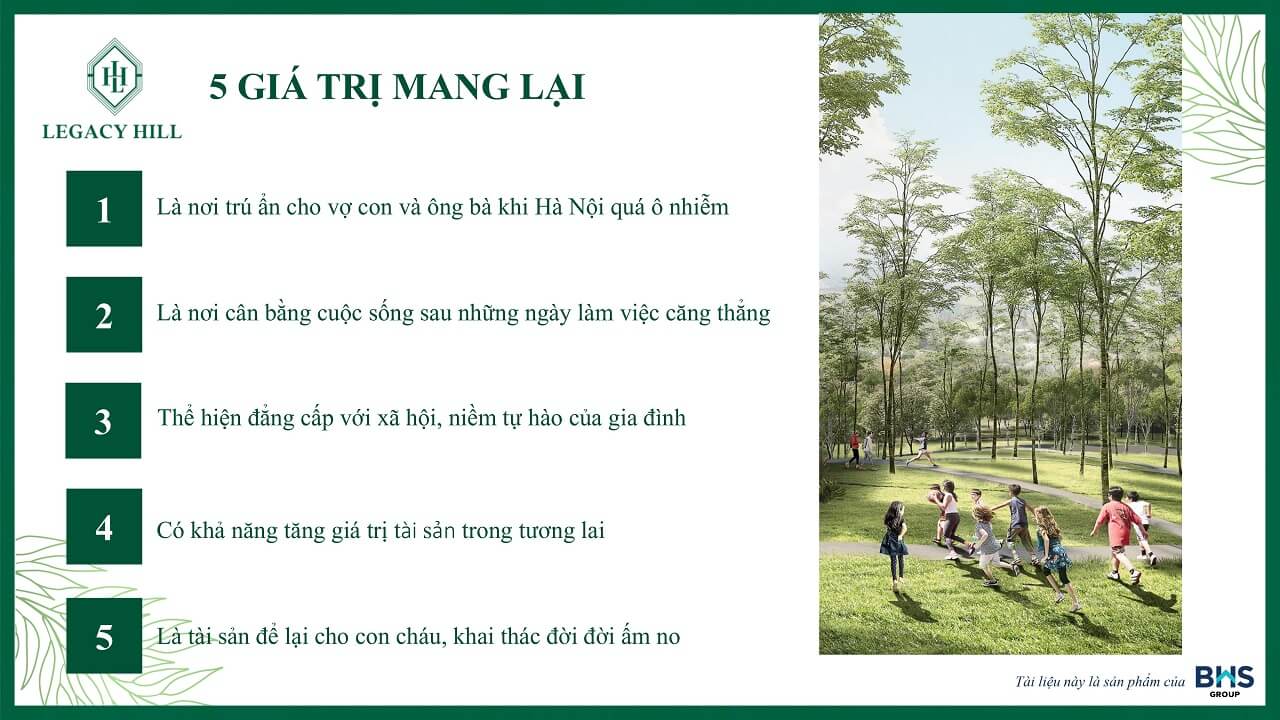 Chính sách bán hàng ưu đãi tại Legacy Hill Hòa Bình