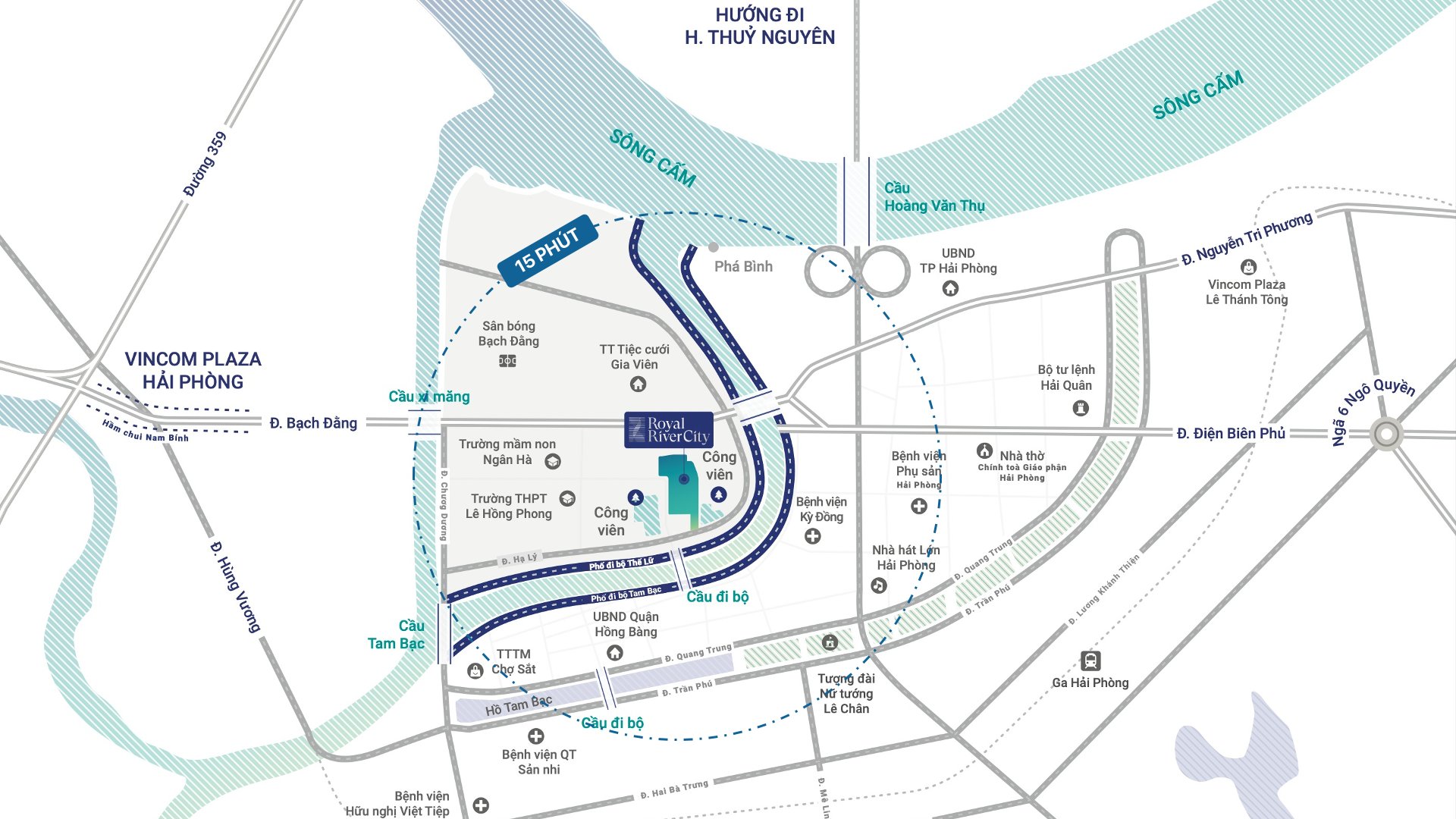 Vị trí đắc địa của dự án Royal River City