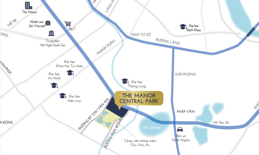 Vị trí dự án The Manor Central Park