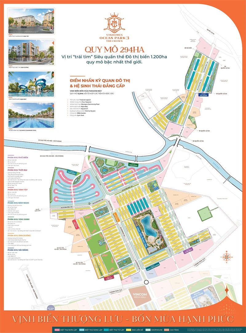 Mặt bằng dự án Vinhomes Ocean Park 3 The Crown