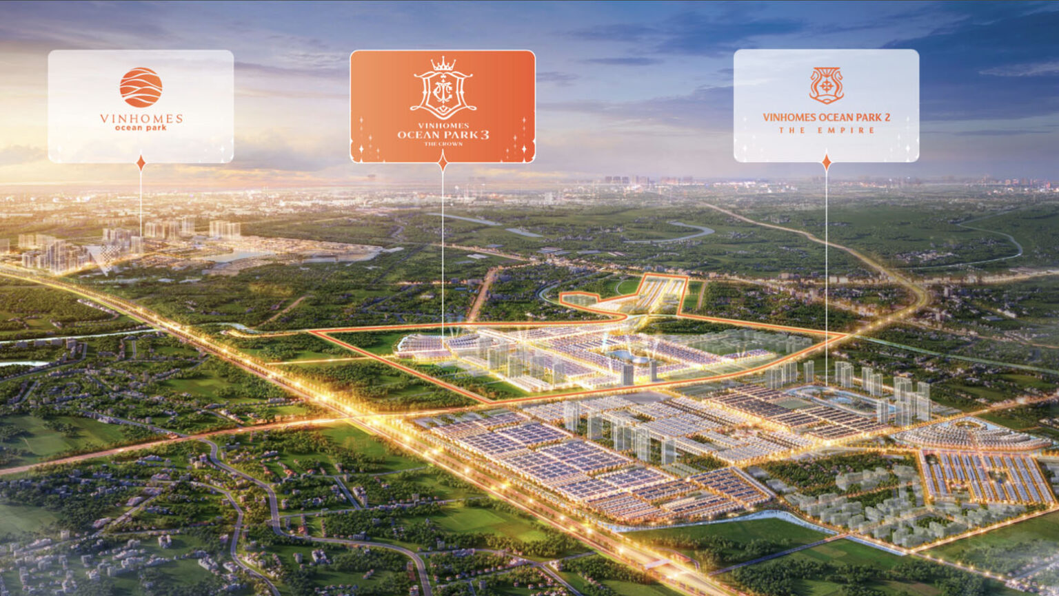 Vị trí Vinhomes Ocean Park 3 The Crown